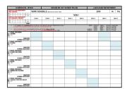 English Worksheet: Workschedule grade 8 and 9