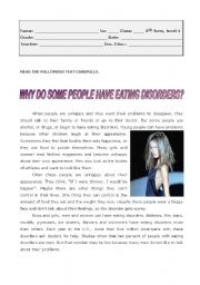 Why do some people have eating disorders?