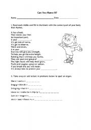 English worksheet: Can you name it?