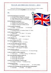 UK and USA culture quiz