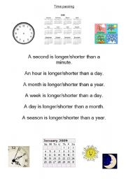 English Worksheet: Time passing