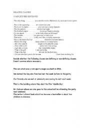 English Worksheet: REPORTED AND RELATIVES