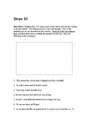 English worksheet: Draw It