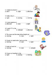 English Worksheet: TIME