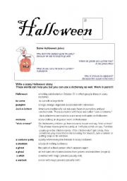 English Worksheet: halloween