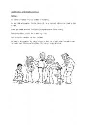 English Worksheet: Description family