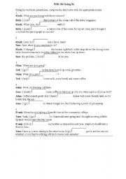 English Worksheet: Will or Going to