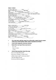 English worksheet: A  song by THE BEATLES