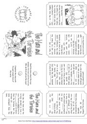 English Worksheet: The Hare and the Tortoise (Story Mini Book)