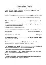 English worksheet: Big Cat - Past Simple Exercise