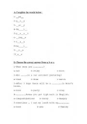 English Worksheet: vocabulary revision grade 8 