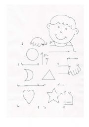 English Worksheet: Boy with Toy Blocks Dot To Dot