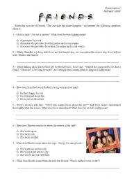 English Worksheet: Friends - The one with the dozen lasagnas  Season 1 (Students)