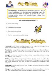 English Worksheet: The writing process 1 - - - Pre-Writing