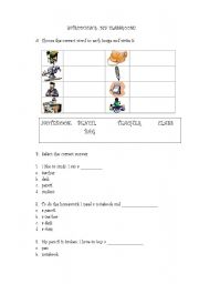 English Worksheet: classroom 1