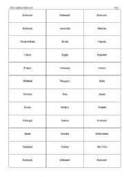 English Worksheet: Nationalities Kaboom