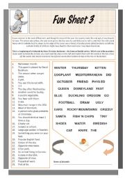 English Worksheet: Fun Sheet 3