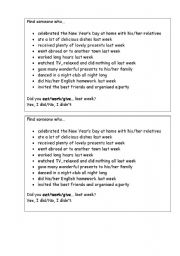 English worksheet: TALKING ABOUT NEW YEARS DAY