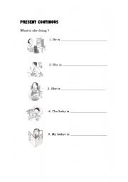 English Worksheet: PRESENT Continuous