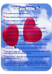 English Worksheet: Did you know everything about  kisses...? + The Kisses Quiz (2 sheets)