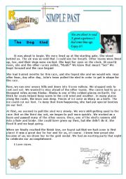 English Worksheet: The Dog Sled