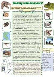 Walking with Dinosaurs! - grammar and vocabulary actiivity set Part1
