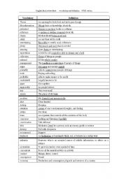 English Worksheet: vocab of a book