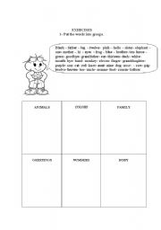 English Worksheet: Vocabulary