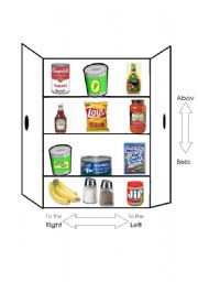 prepositions above below to the right and to the left