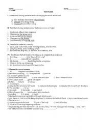 English worksheet: Grade 8