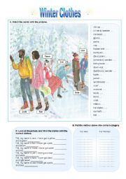 WINTER CLOTHES - ESL worksheet by gemysca
