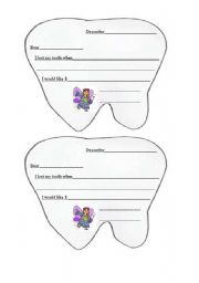 English worksheet: Letter Writing- Tooth fairy