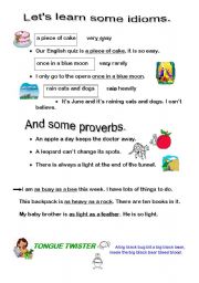 idioms and proverbs