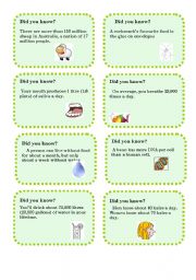English Worksheet: Did you Know...5-5