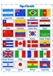 printable country flags with names