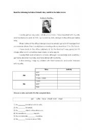 English Worksheet: Daily Routine