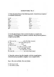 English Worksheet: The Plural of the Nouns