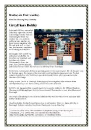 English Worksheet: Greyfriars Bobby - A famous dog from Edinburgh