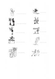 English worksheet: Write verb suitable  to the picture