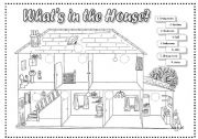Whats in the house? (2 pages)