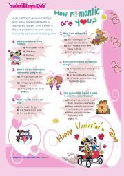 Valentines Day QUIZ  -  How Romantic are you?  - for all ages and levels...