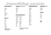 English Worksheet: Vocabulary about people