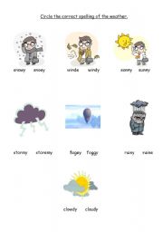 English worksheet: Weather