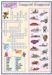Means of transport crossword (2 of 2)