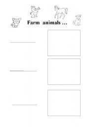 English Worksheet: farm animals