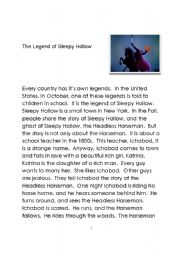 Legend of Sleepy Hollow - seasonal activity