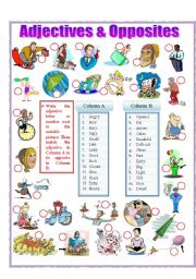 Adjectives and Opposites (part 1)