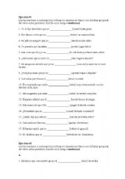 English Worksheet: condicional