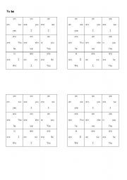 English worksheet: to be puzzle