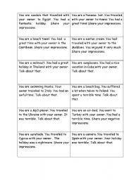 English Worksheet: chit-chat on travelling